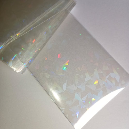 50 vnt. holografinės kortelių įmautės (sleeves) 65×90 mm – Pokémon, MTG, TCG kortelėms Gemstones