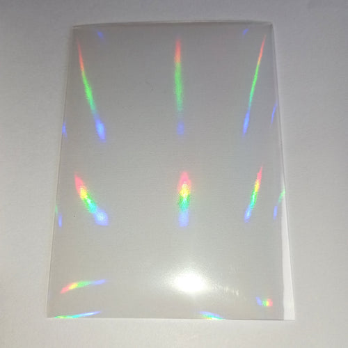 50 vnt. holografinės kortelių įmautės (sleeves) 65×90 mm – Pokémon, MTG, TCG kortelėms Rainbow