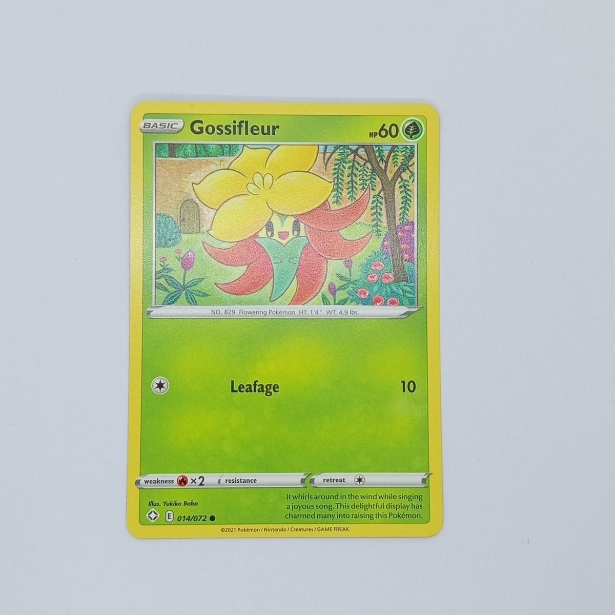 Gossifleur 014/072 – Pokémon kortelė – Shining Fates – Grass – Common – EN – NM