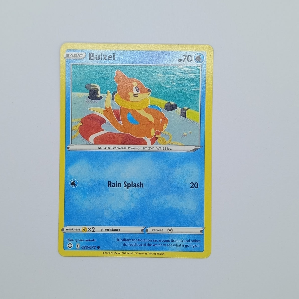 Buizel 022/072 - Pokémon kortelė - Shining Fates - Water - Common - EN - NM