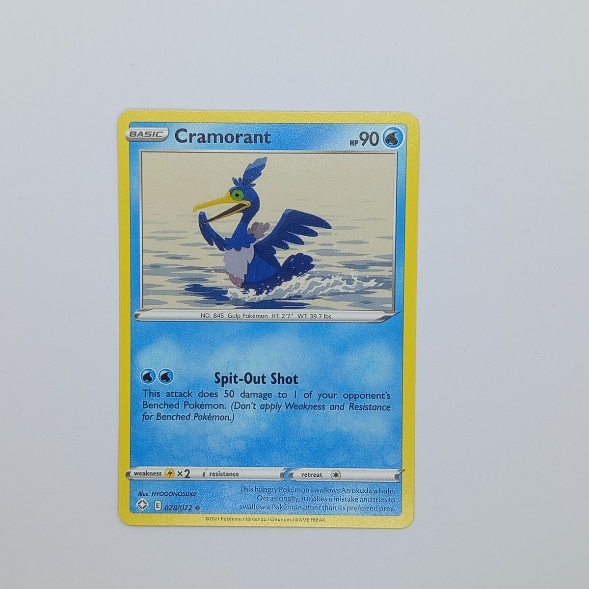 Cramorant 028/072 - Pokémon kortelė - Shining Fates - Water - Uncommon - EN - NM