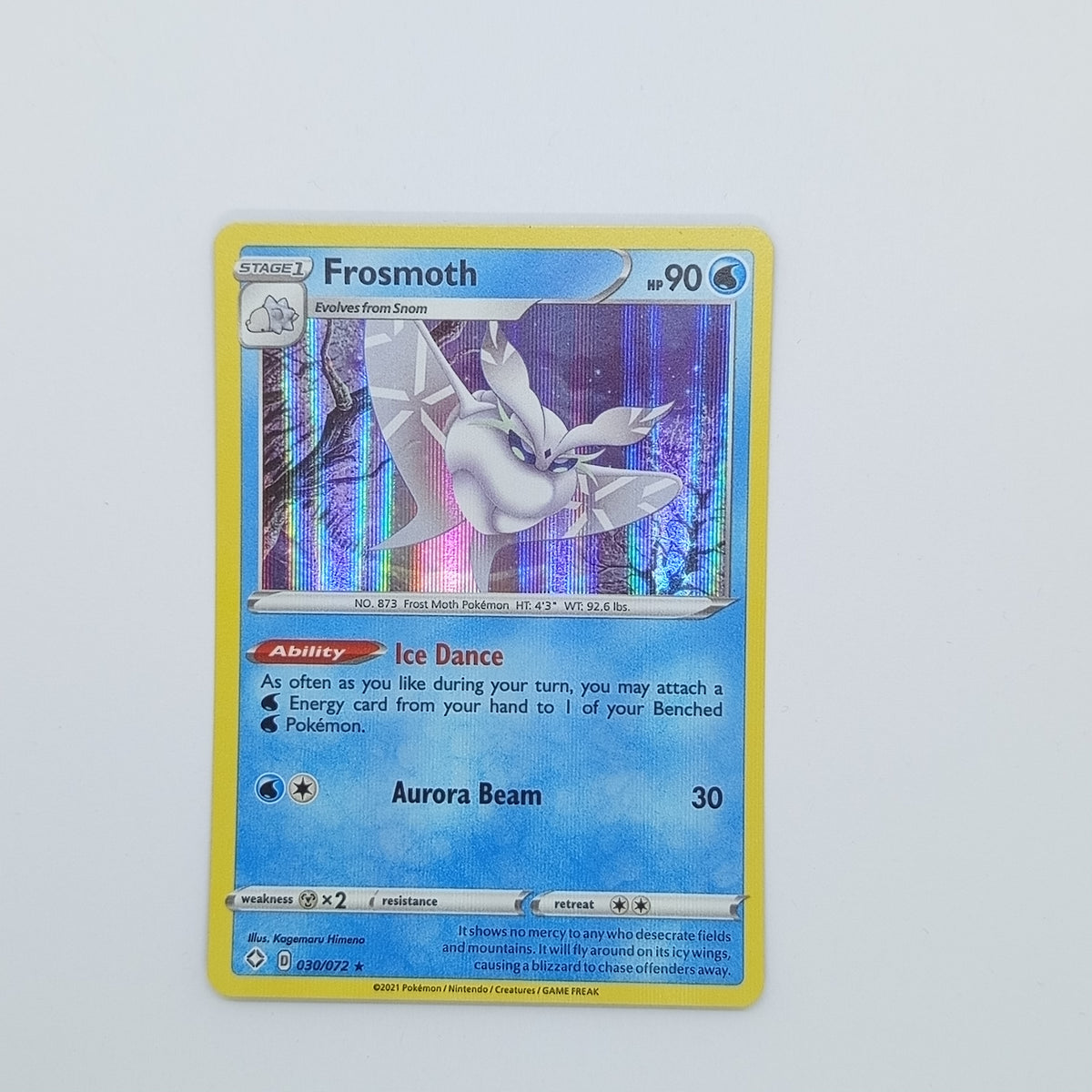 Frosmoth 030/072 - Pokémon kortelė - Shining Fates - Water - Holo Rare - EN - NM