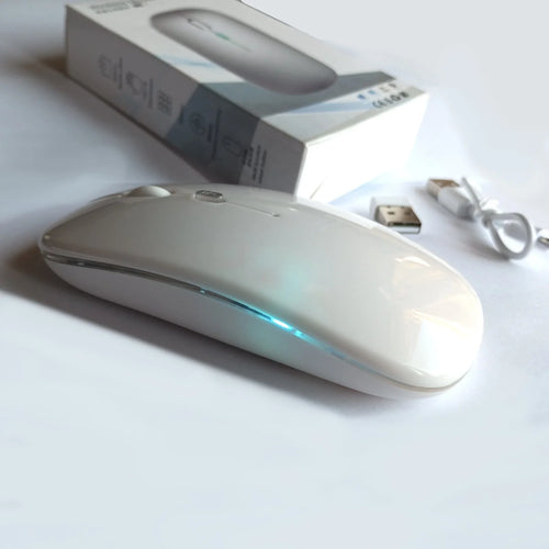 Belaidė 2.4G RGB pelė balta
Bluetooth ir USB