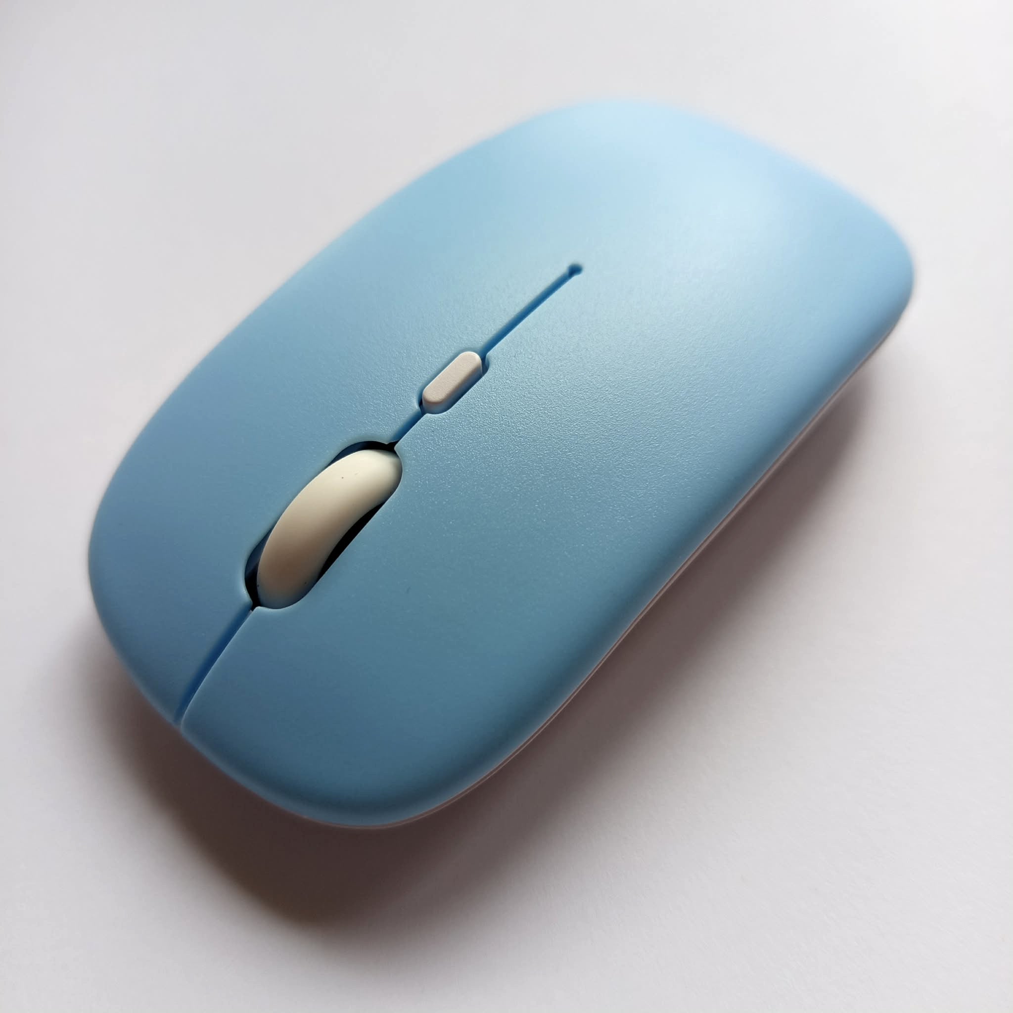 Belaidė Bluetooth plona tyli kompiuterio pelė šviesiai mėlyna