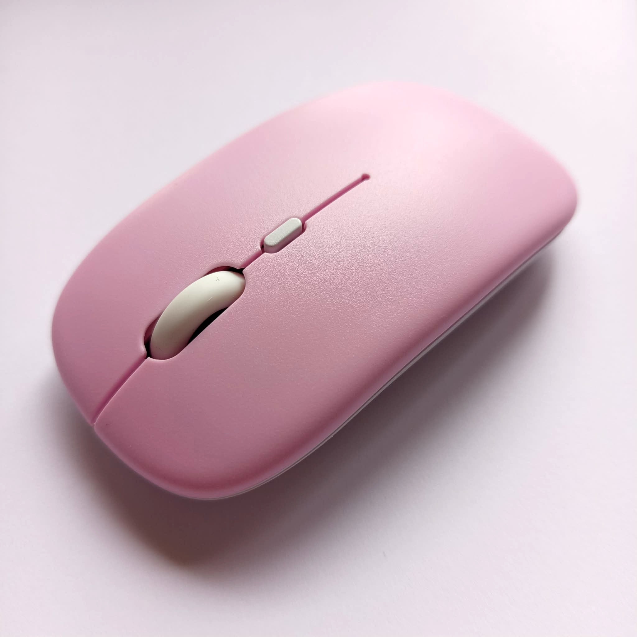 Belaidė Bluetooth plona tyli kompiuterio pelė rausva