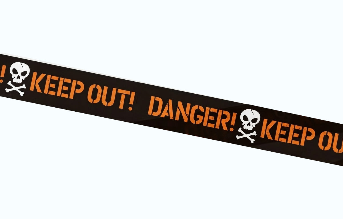 Helovino įspėjamoji dekoratyvinė juosta keep out danger