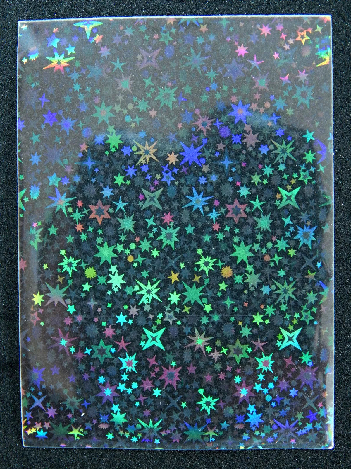 Holografinės kortelių įmautės 65 × 90 mm, 20 vnt. mažos žvaigždutės