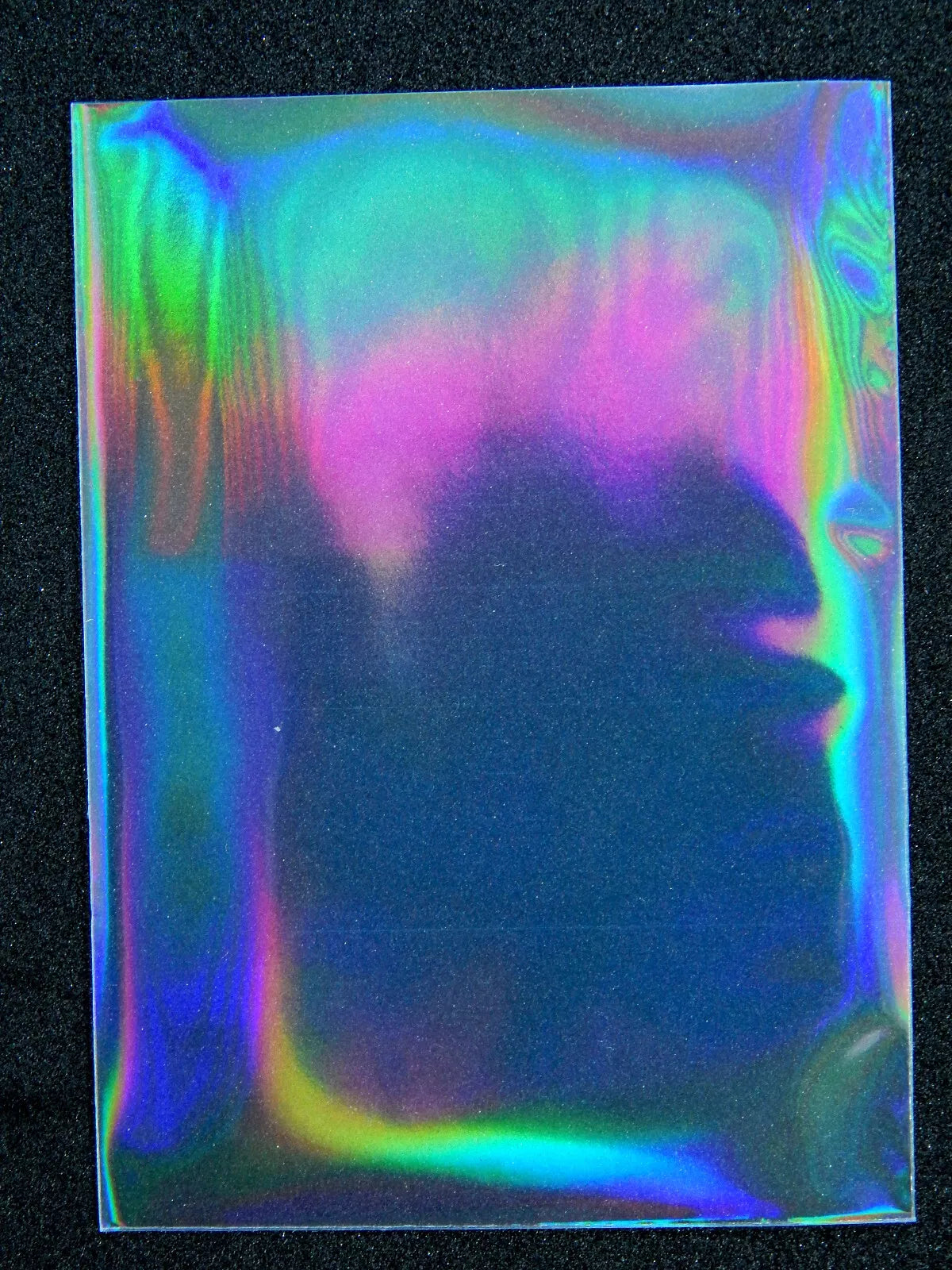 Holografinės kortelių įmautės 65 × 90 mm, 20 vnt. vaivorykštė