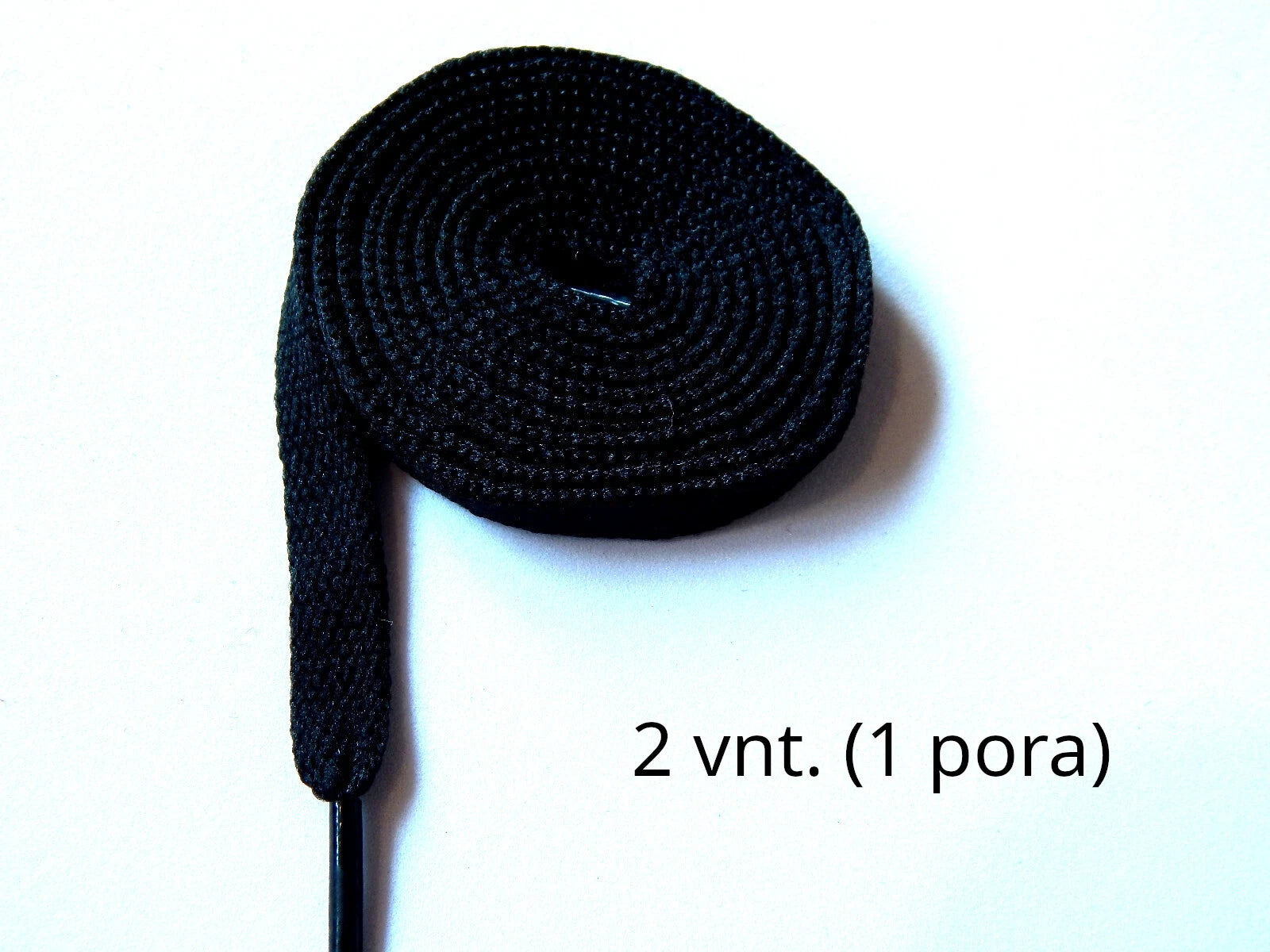 Plokšti batų raišteliai 120 cm ilgio ir 8 mm pločio juodi