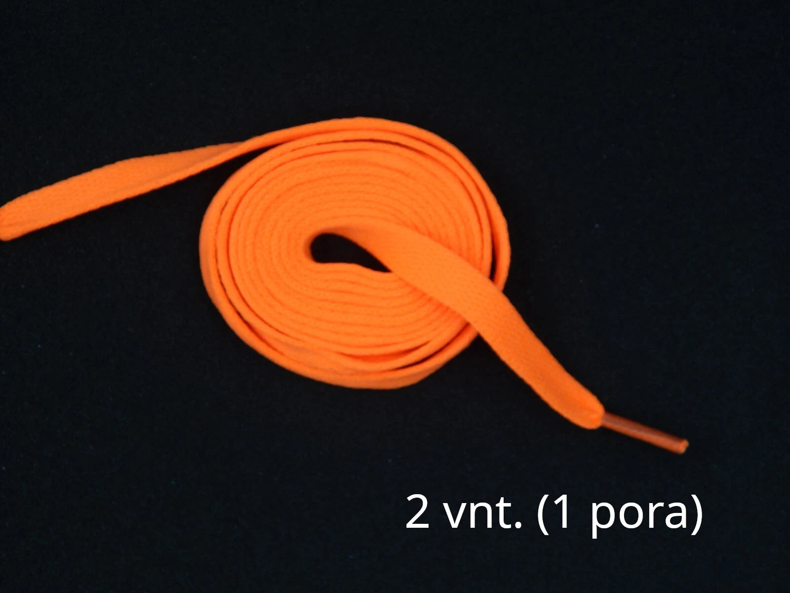 Plokšti batų raišteliai 120 cm ilgio ir 8 mm pločio oranžiniai