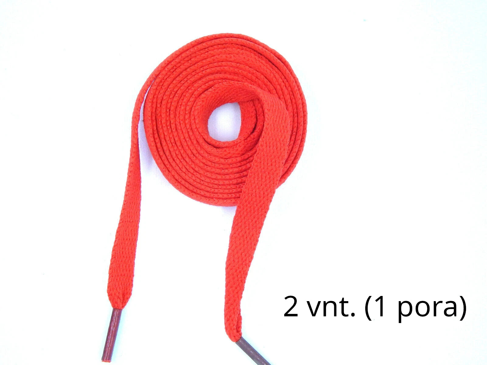 Plokšti batų raišteliai 120 cm ilgio ir 8 mm pločio raudoni