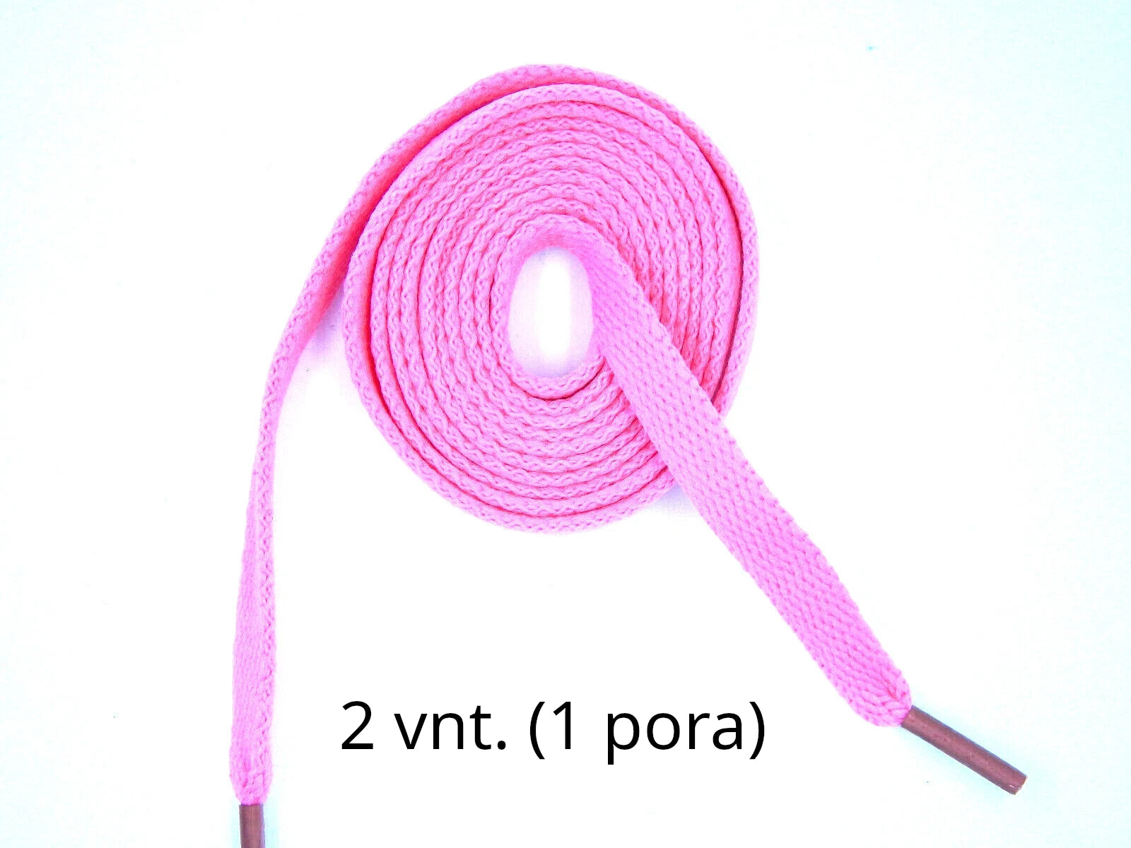 Plokšti batų raišteliai 120 cm ilgio ir 8 mm pločio rausvi