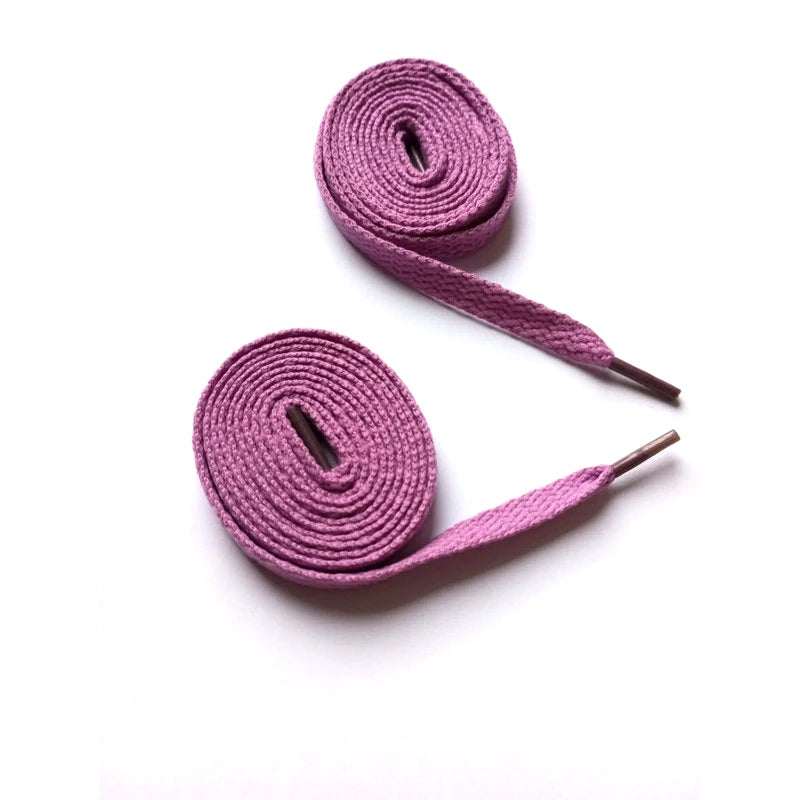 Plokšti batų raišteliai 120 cm ilgio ir 8 mm pločio violetiniai