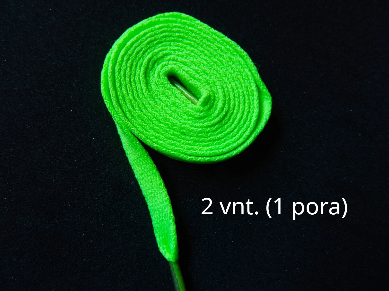 Plokšti batų raišteliai 120 cm ilgio ir 8 mm pločio žali