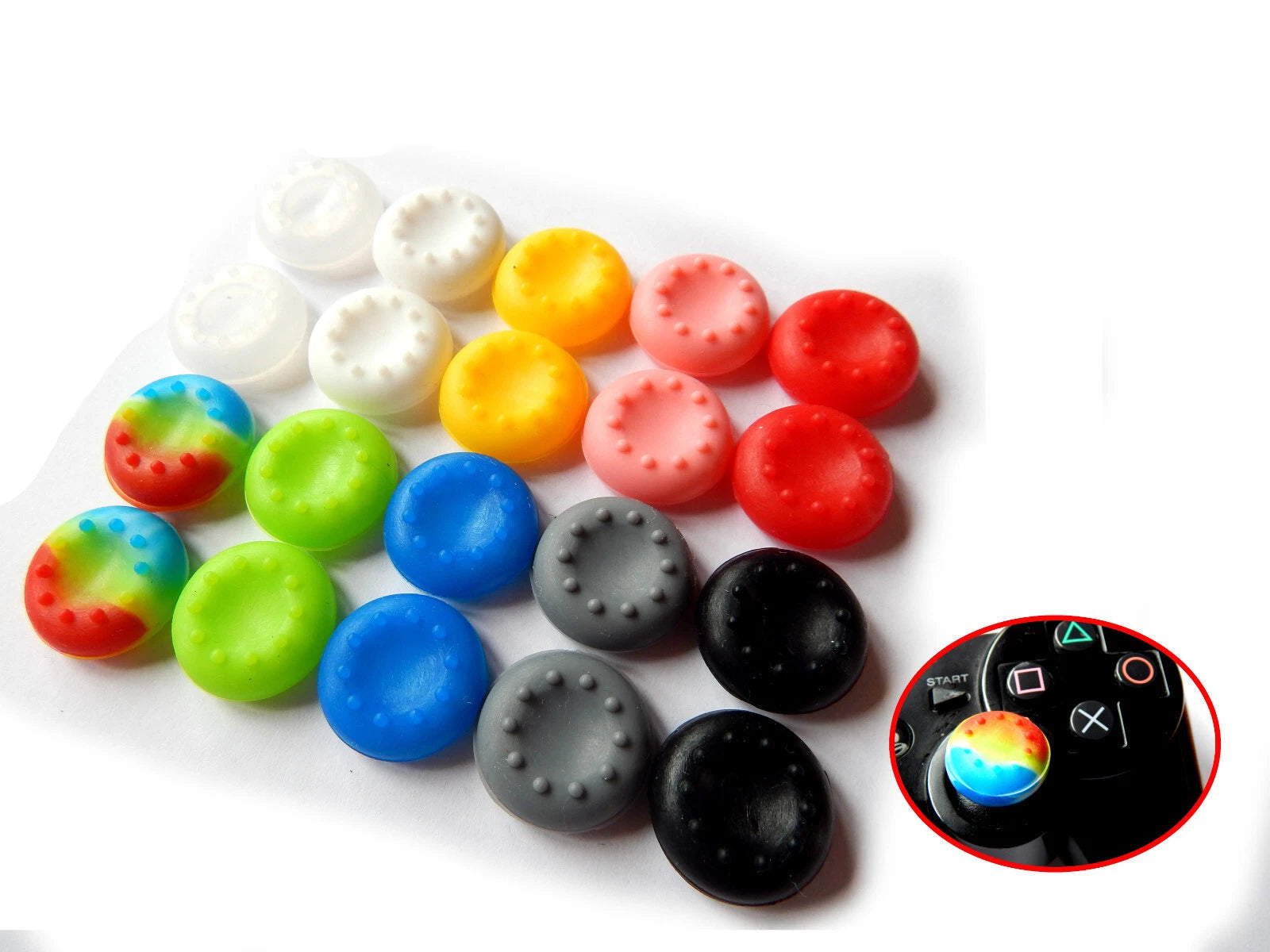 Silikoniniai PS5 PS4 Xbox analoginių svirtelių dangteliai