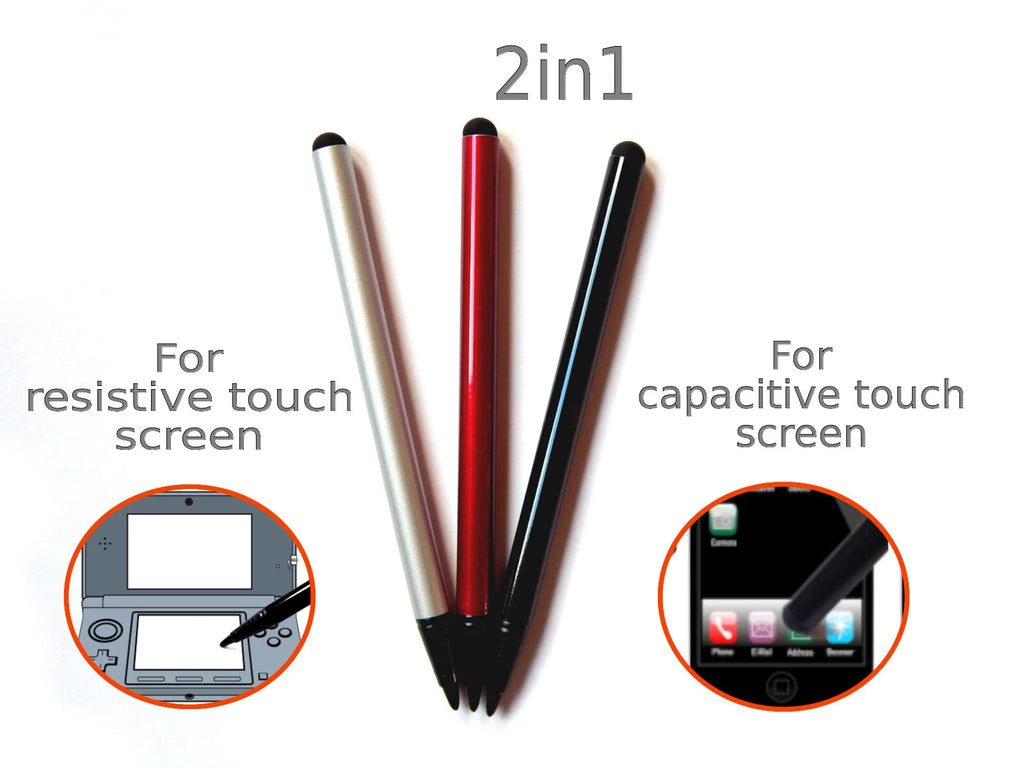 universalus stylus rašiklis 2 in 1 nintendo ds 3ds telefonams planšetėms