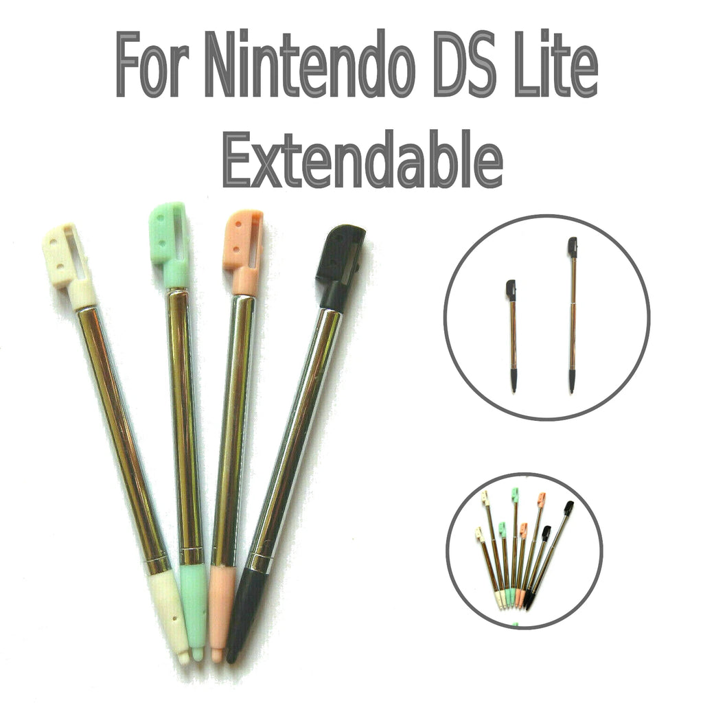 Nintendo DS Lite jutiklinis rašiklis – metalinis, ištraukiamas NDSL stylus (reguliuojamo ilgio), 1 vnt.