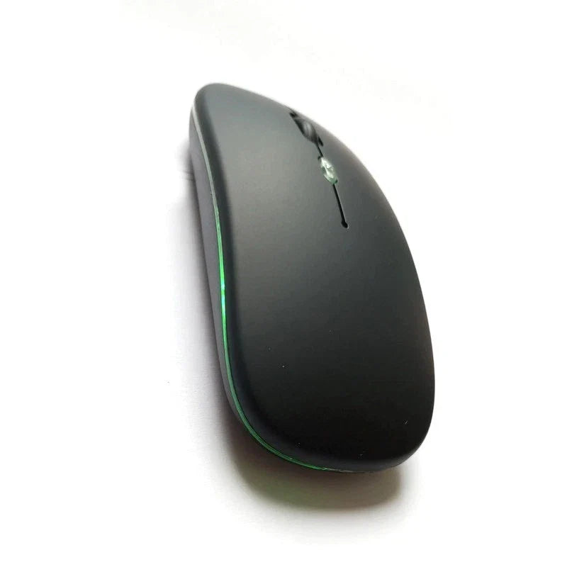 Belaidė 2.4G RGB pelė – tylus mygtukų paspaudimas, įkraunama, USB + Bluetooth, PC / Laptop / iPad