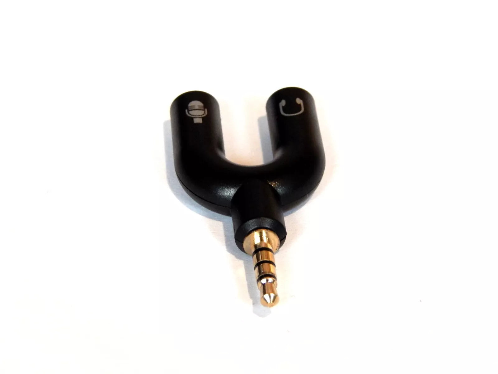 3.5 mm U formos ausinių ir mikrofono adapteris – Y splitter kabelis, 1 vnt.