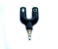 3.5 mm U formos ausinių ir mikrofono adapteris – Y splitter kabelis, 1 vnt.