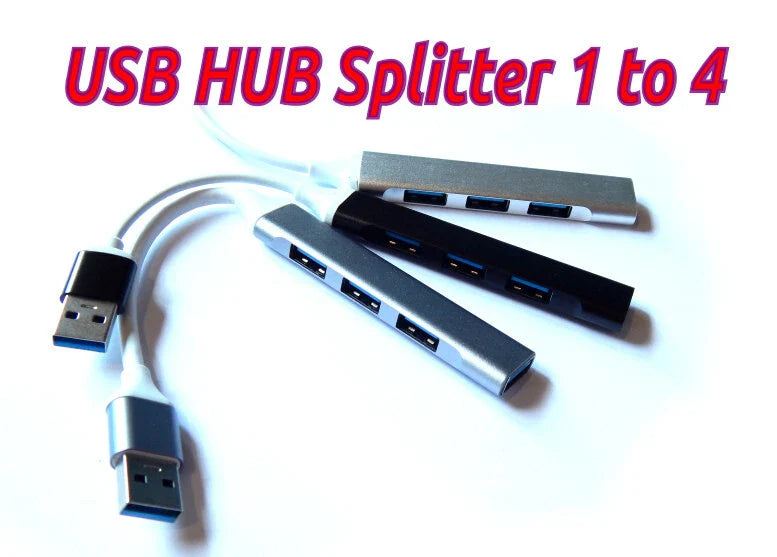 4 jungčių USB hub šakotuvas – 1× USB 3.0 + 3× USB 2.0 didelės spartos adapteris PC / laptop, pasirinkite spalvą