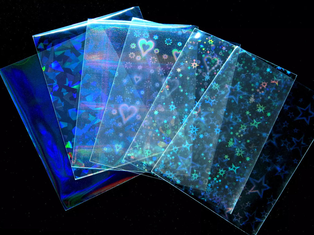 20 pcs. Holographic Card Sleeves (65x90mm) – for Pokémon, MTG, TCG cards, various designs