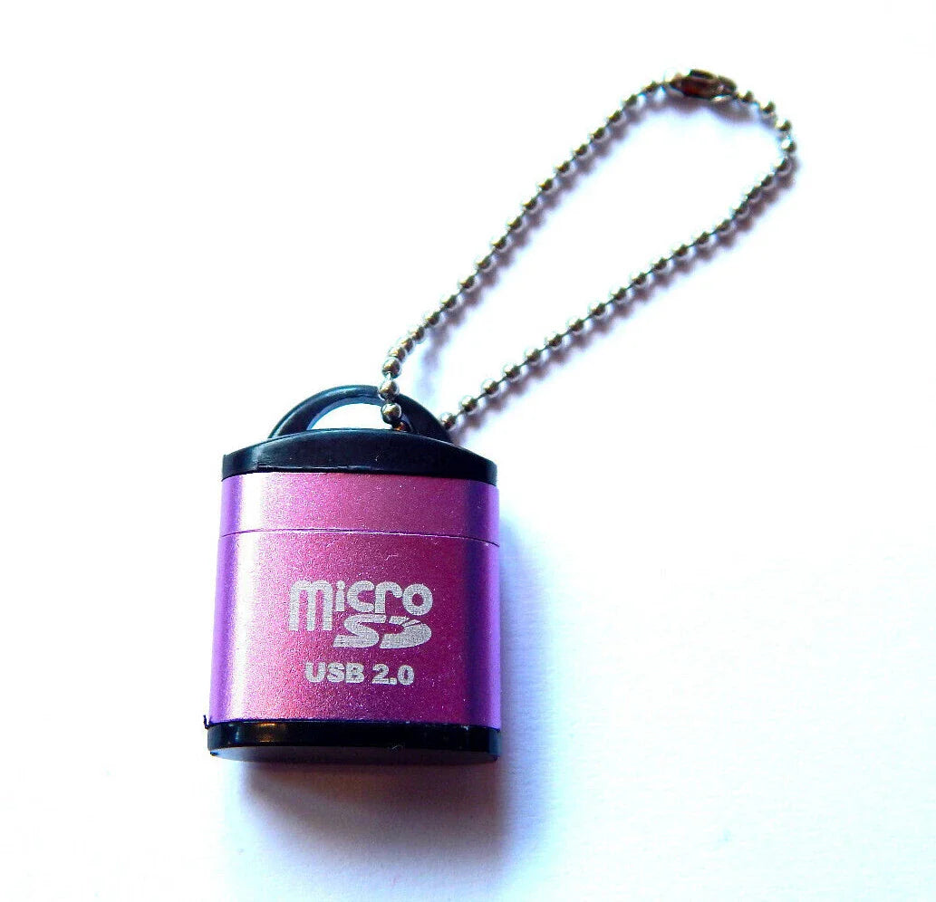 USB 2.0 Micro SD (TF) kortelių skaitytuvas – mini adapteris kompiuteriui ir telefonui