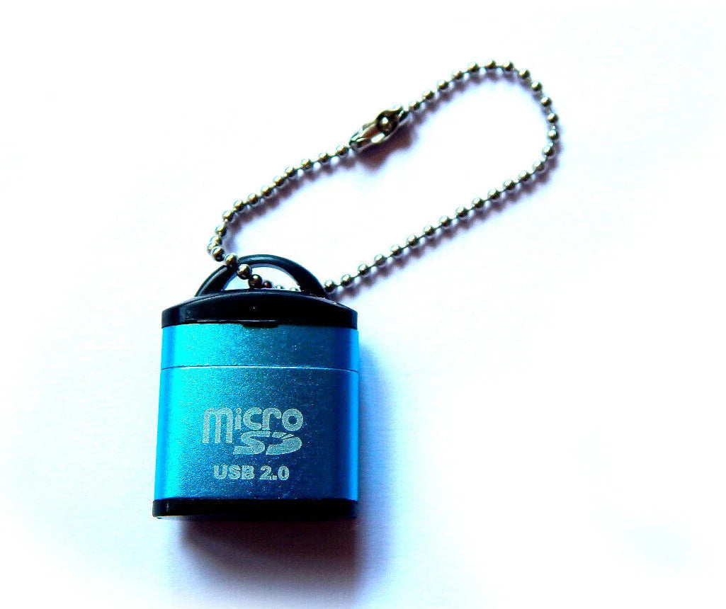 USB 2.0 Micro SD (TF) kortelių skaitytuvas – mini adapteris kompiuteriui ir telefonui