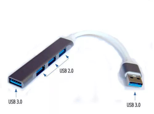 4 jungčių USB hub šakotuvas – 1× USB 3.0 + 3× USB 2.0 didelės spartos adapteris PC / laptop, pasirinkite spalvą