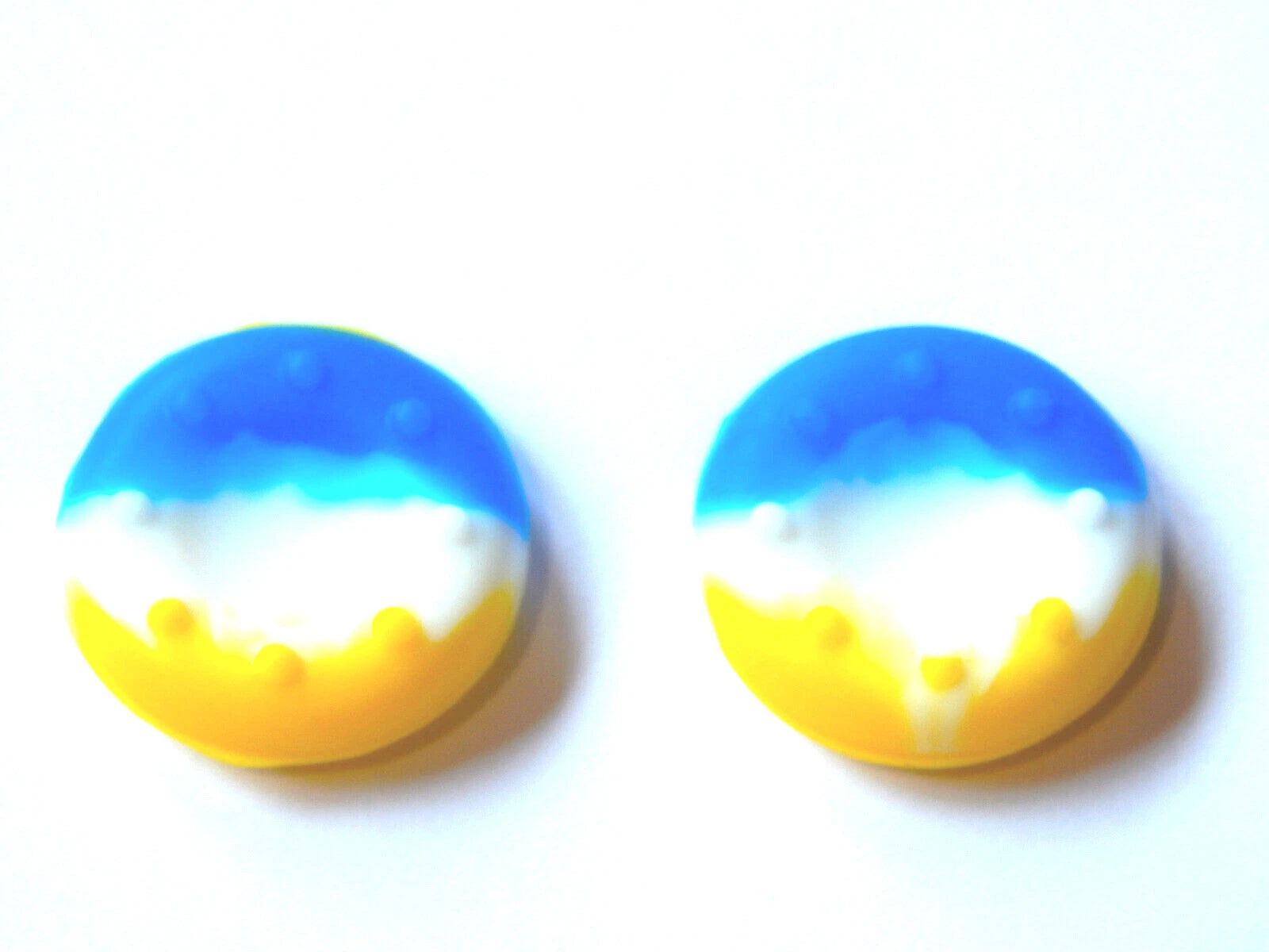 Silikoniniai thumbstick dangteliai PS5 PS4 PS3 Xbox ONE S/X balta geltona mėlyna