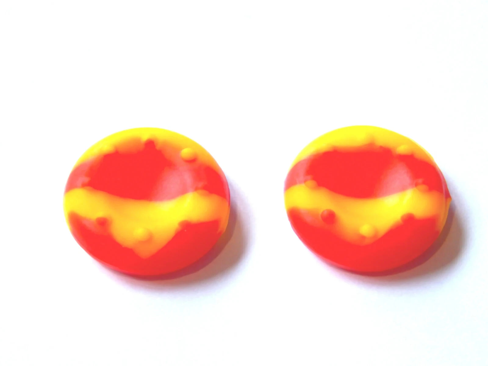 Silikoniniai thumbstick dangteliai PS5 PS4 PS3 Xbox ONE S/X geltona raudona