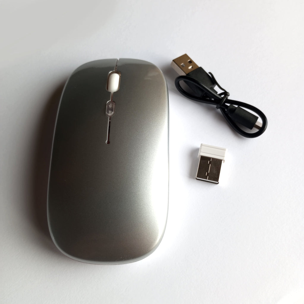 Belaidė RGB pelė sidabrinė
Bluetooth ir USB